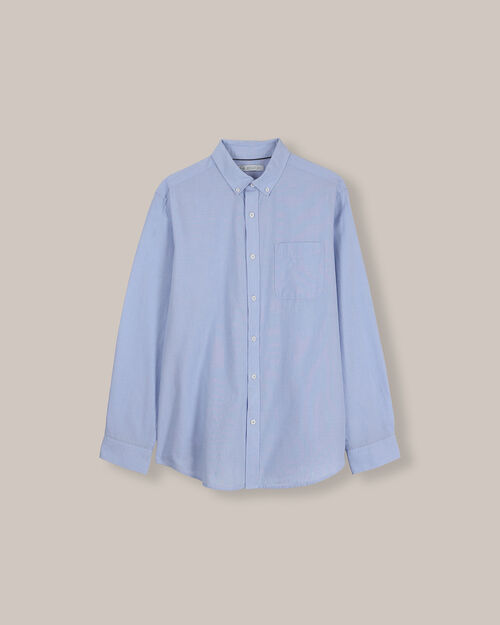 Camisa Fit Regular Azul
